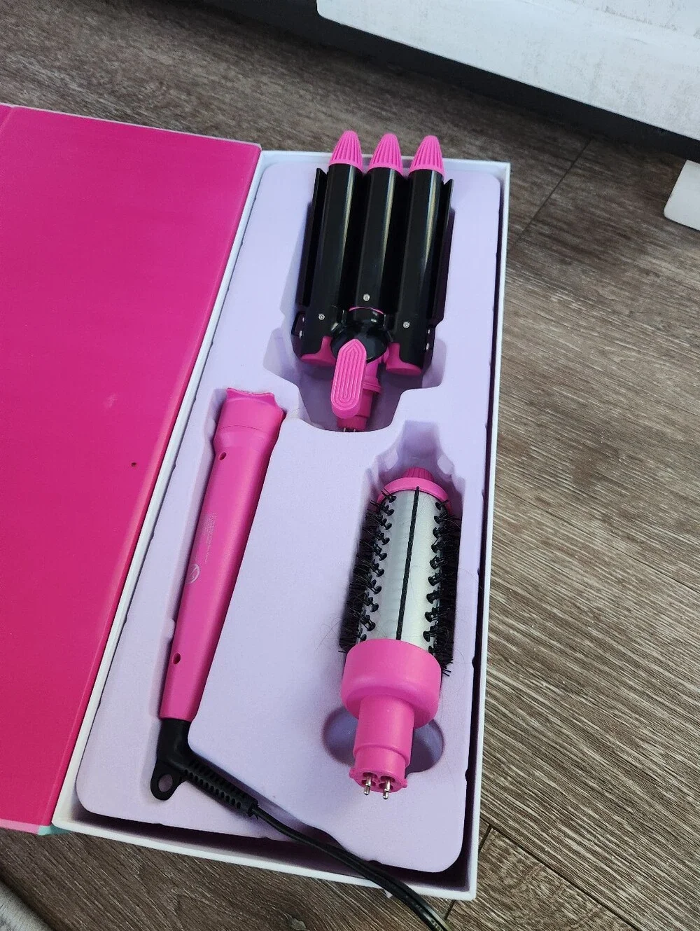 Pink Thermal Brush & Triple Barrel Styler